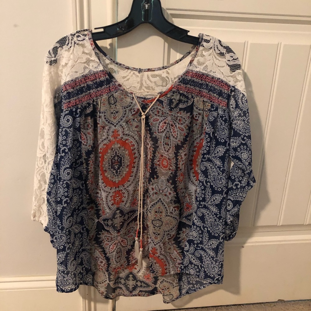 3/4 sleeve flowy top